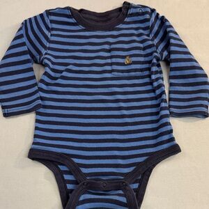GAP - Striped Blue and Black Kids One Piece